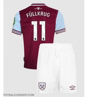 West Ham United Niclas Fullkrug #11 Dětské Domácí Dres 2024-25 Krátký Rukáv (+ trenýrky)